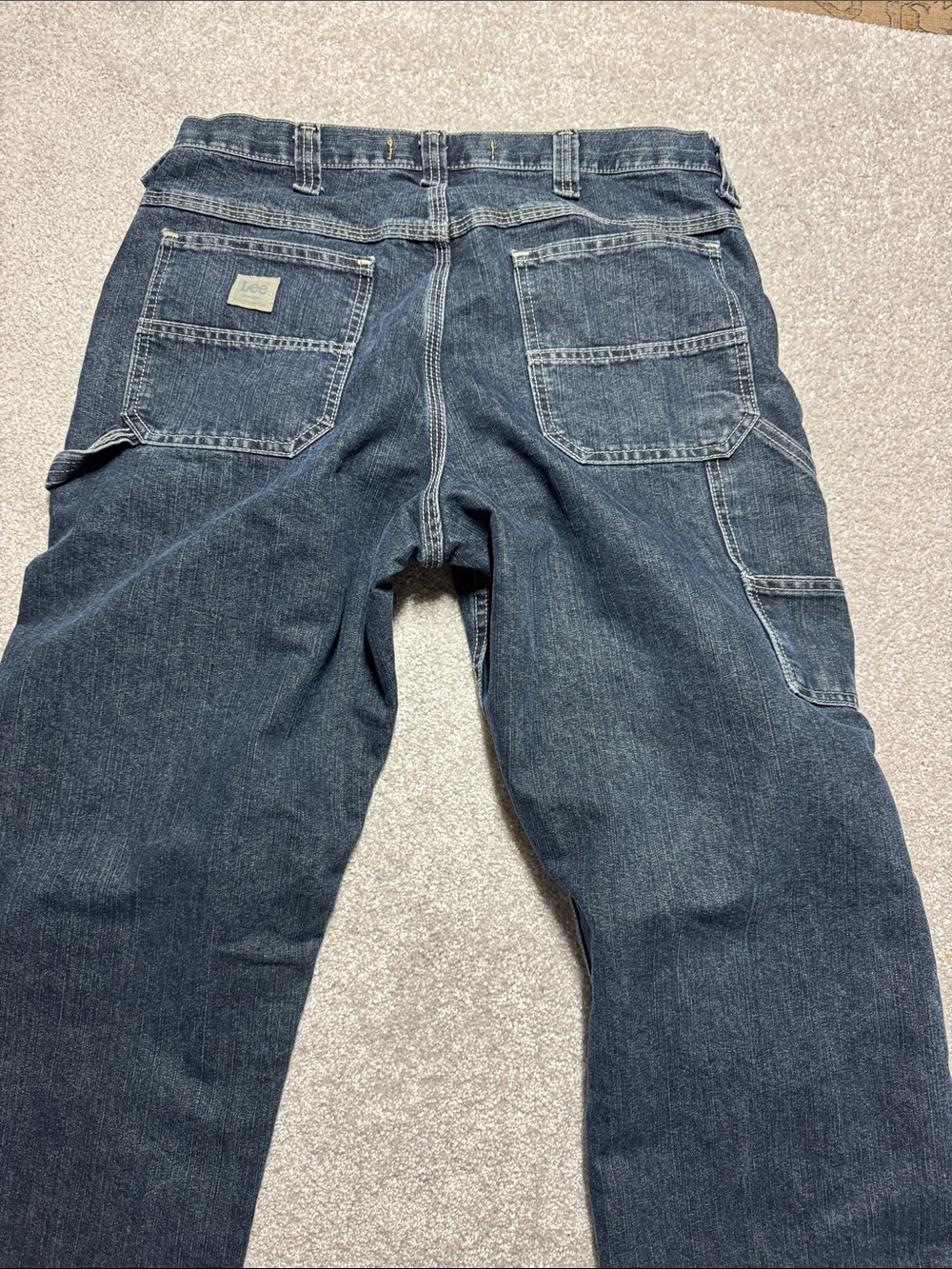 Lee Men's Relaxed Dark Blue Carpenter Jeans Size 34 x 34 Workwear - Picture 16 of 16
